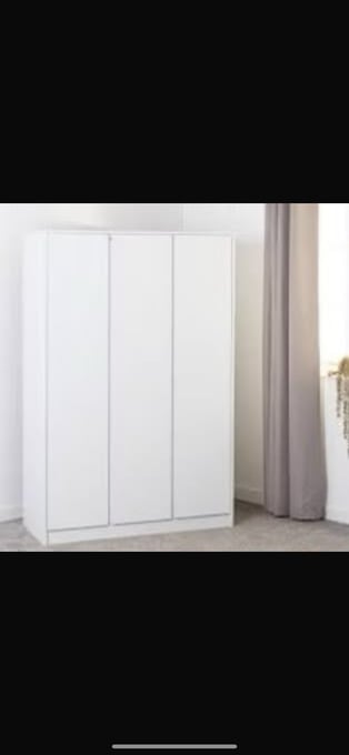 MALVERN 3 DOOR WARDROBE - WHITE