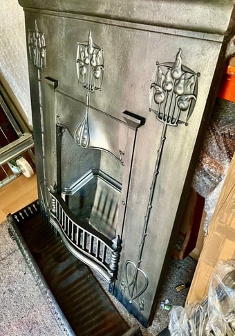 Victorian Rare  FIREPLACE F/GRATE Plus FENDER   + Firebricks