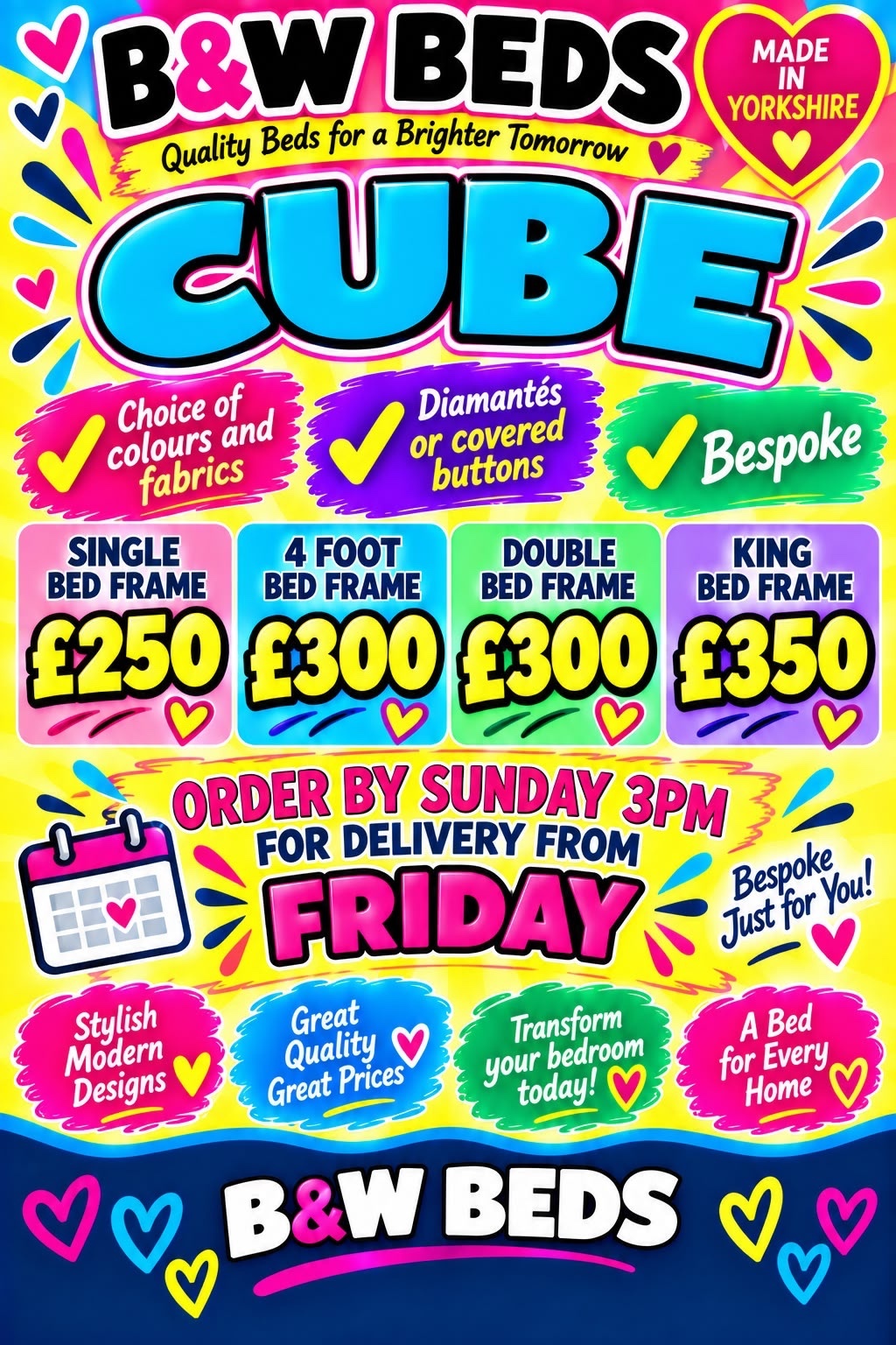 Cube bed frame 