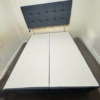 4 FOOT -END LIFT DIVAN OTTOMAN WITH 24 INCH DESIGN HEADBOARD