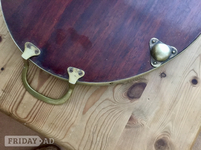 Butlers Tray Bronze handles & Filigree Gallery side & Button feet - Antiques & Collectables in Eastbourne