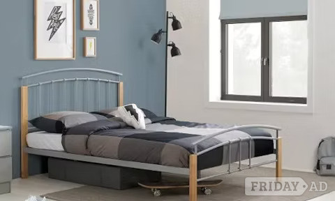 4 FOOT - TETRAS WOOD/ METAL BEDFRAME in Rotherham