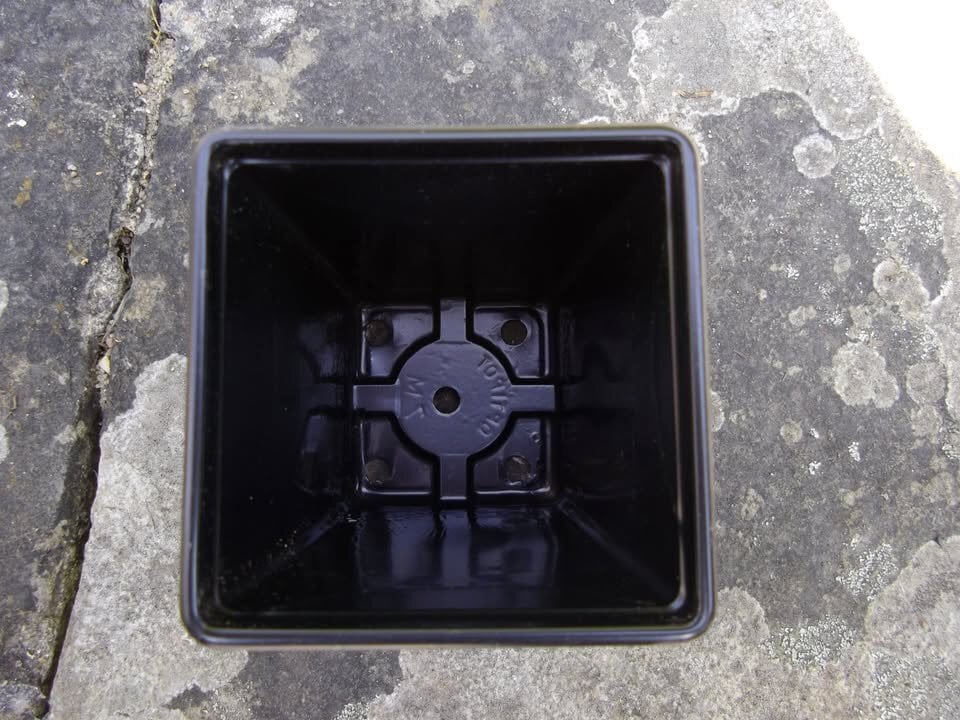 10 x Nursery Soft Plastic Square Growing Pots - approx. 500 ml.