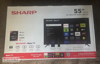 Sharp 55inch Roku 4-T built in Freely Brand new in box