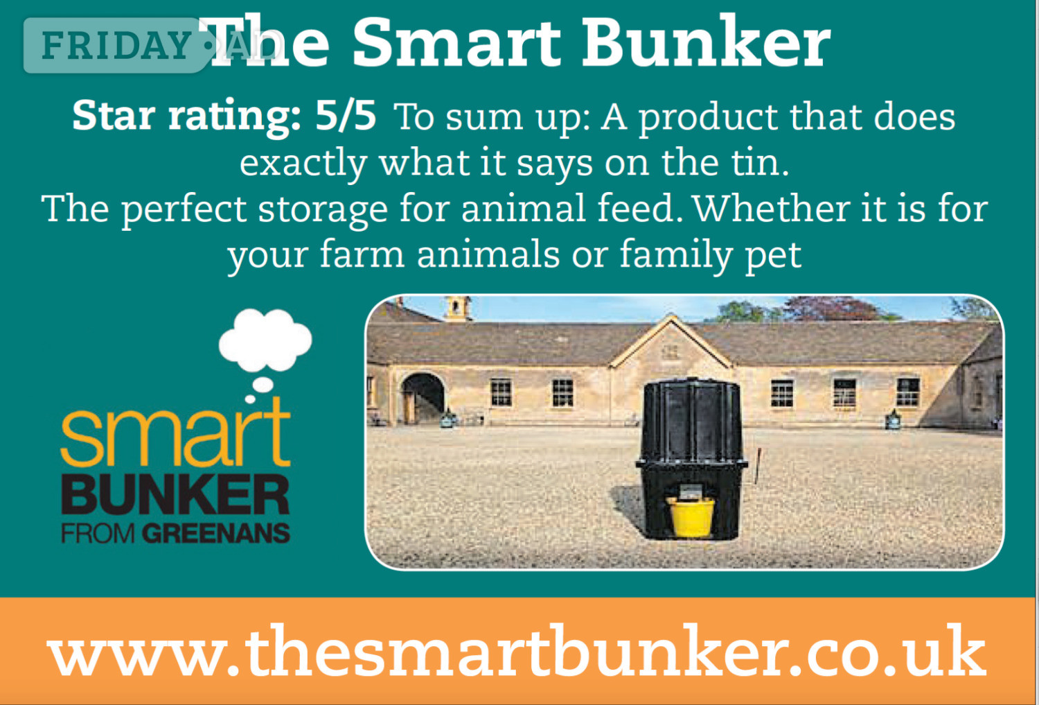 The Smart Bunker Animal Feed Storage  in Belchamp Walter
