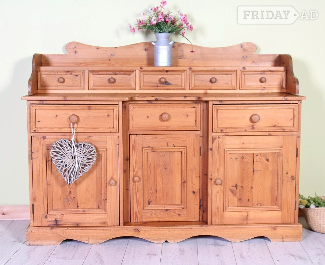 UK Delivery - Large Second-Hand Country Farmhouse Pine Dresser - Furniture