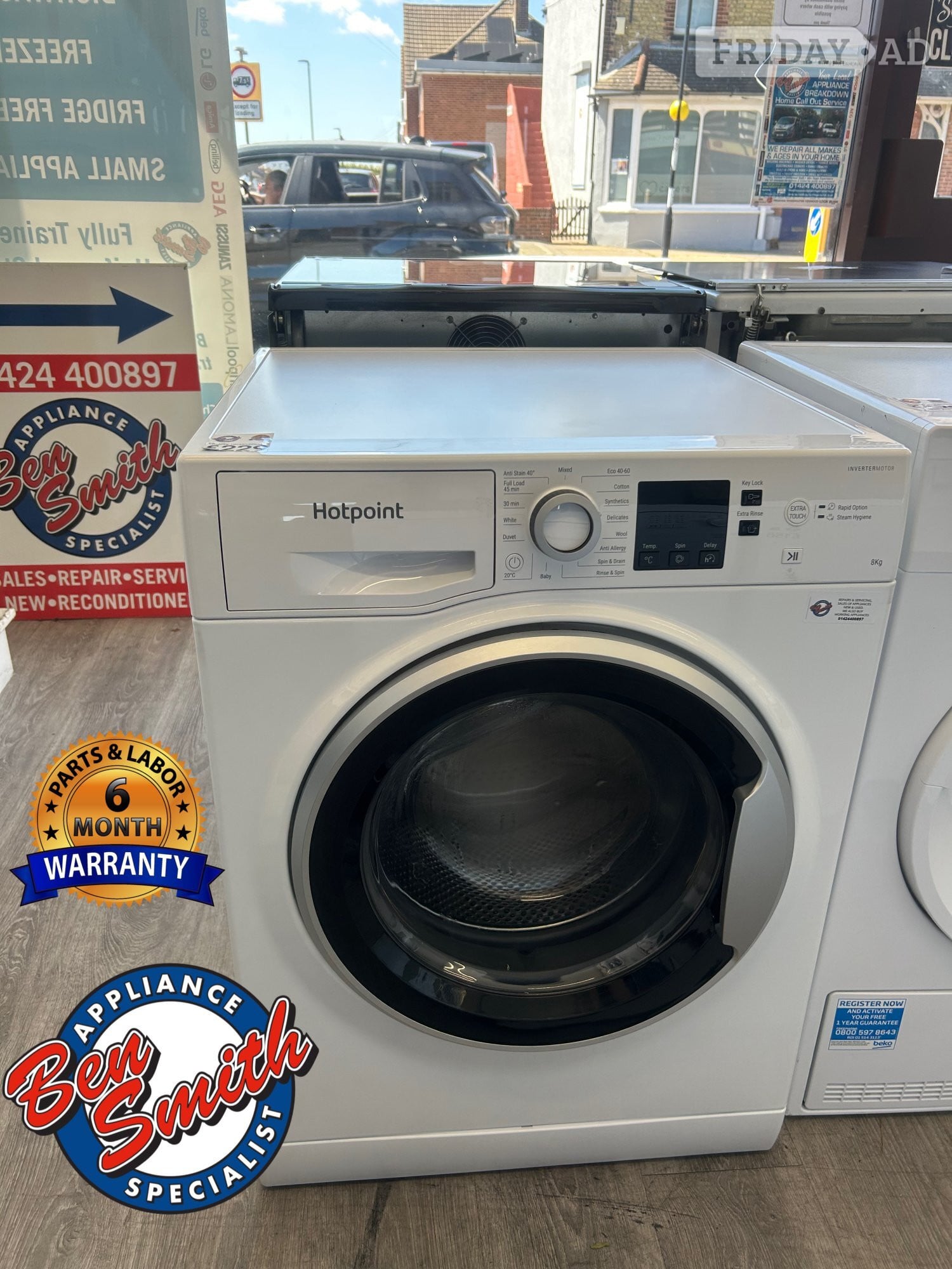 HOTPOINT 8KG WASHING MACHINE in St. Leonards-On-Sea