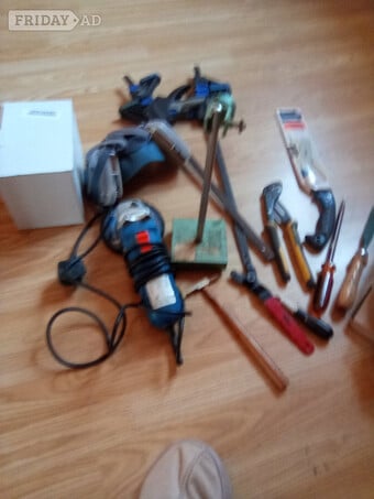 Toolbox, Sander black and Decker jigsaw, mixed section of tools 