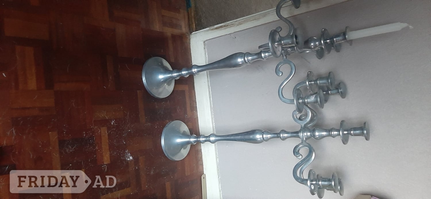 PAIR FREESTANDING CANELABRAS   in Shoreham-By-Sea