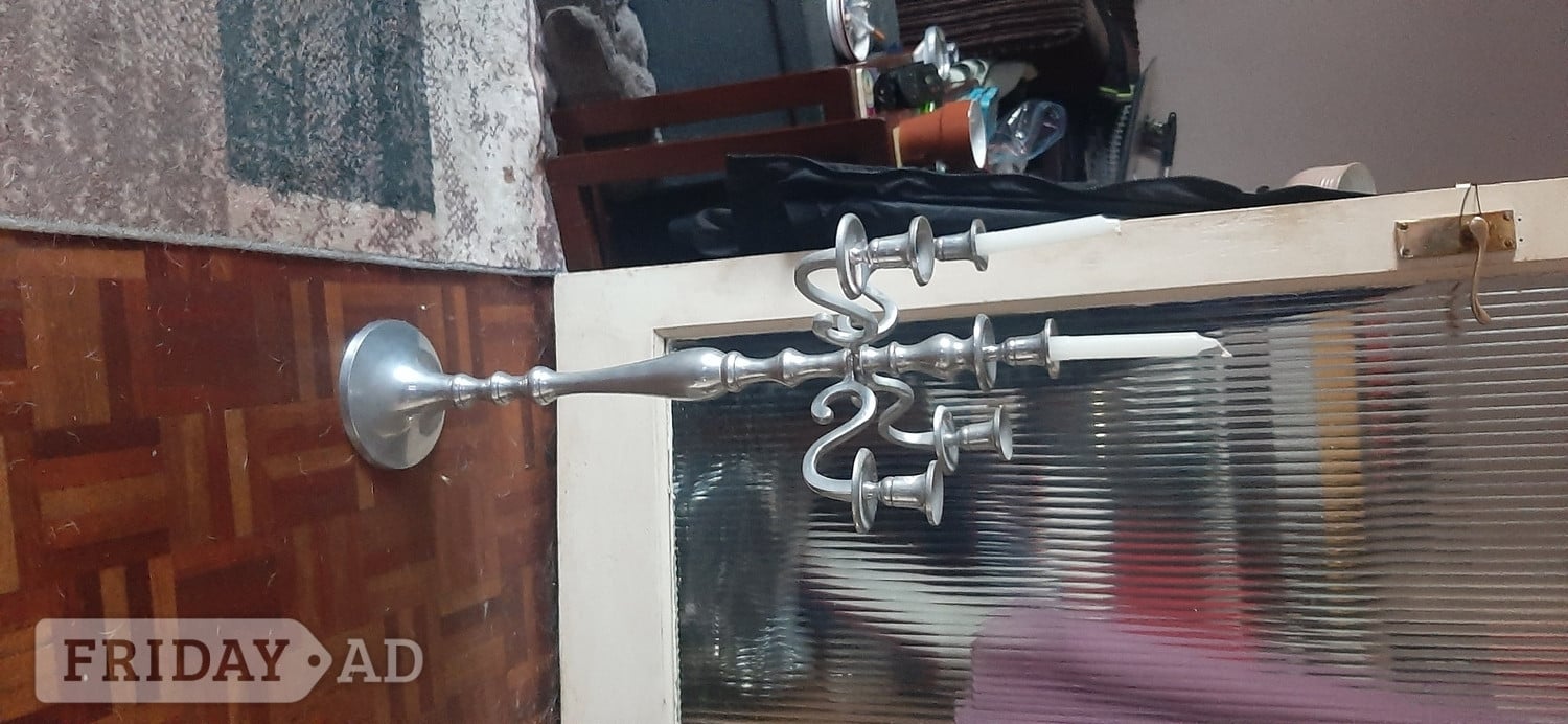 PAIR FREESTANDING CANELABRAS  