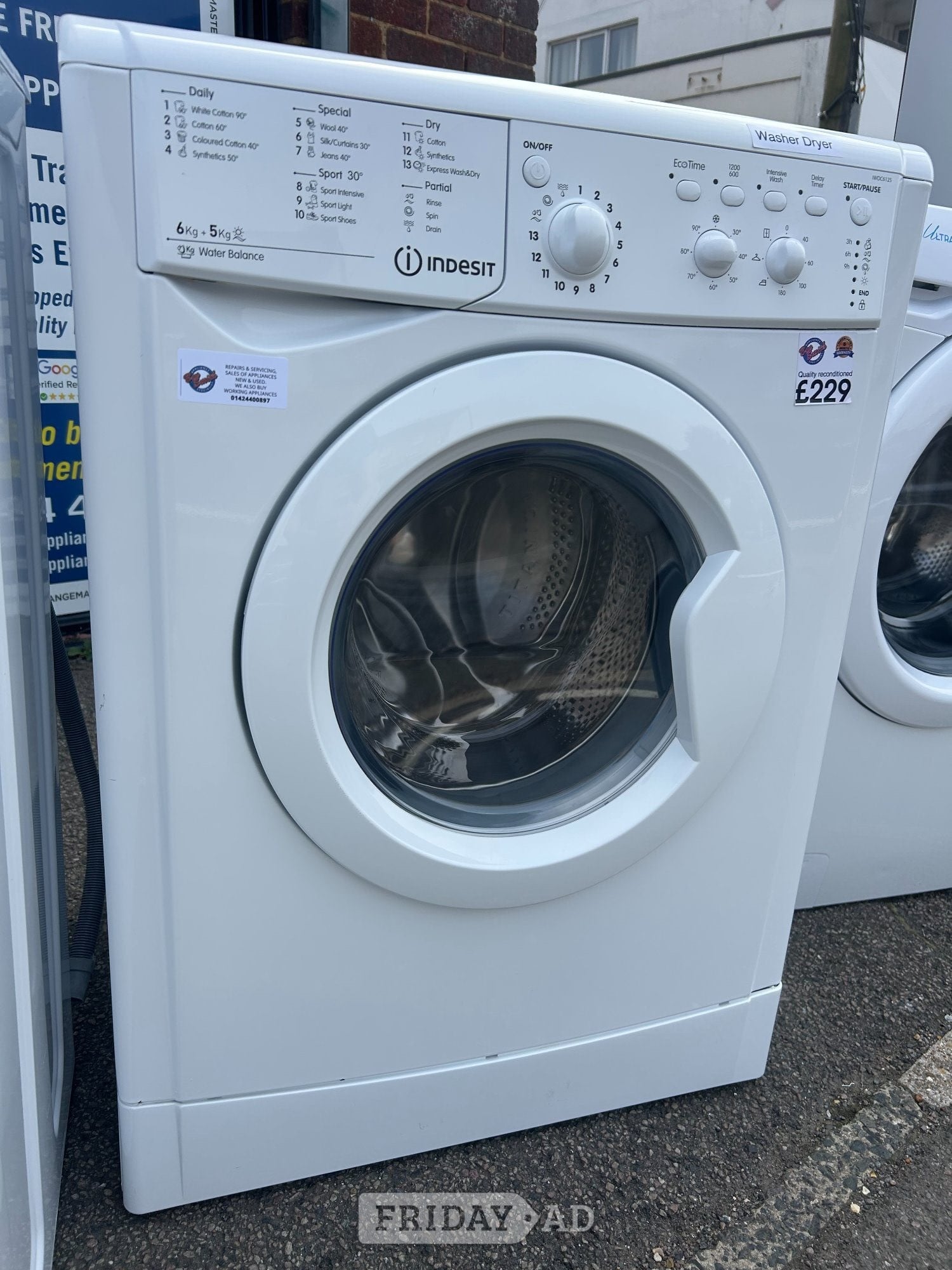 INDESIT- WASHER/DRYER 6KG - Home Appliances