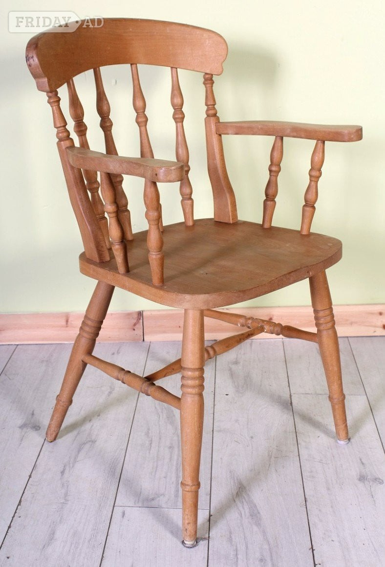 UK Delivery - 2 Second-Hand Beech Country Farmhouse Spindle