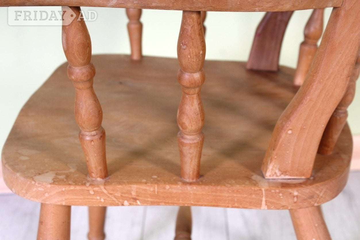 Hailsham UK Delivery - 2 Second-Hand Beech Country Farmhouse Spindle