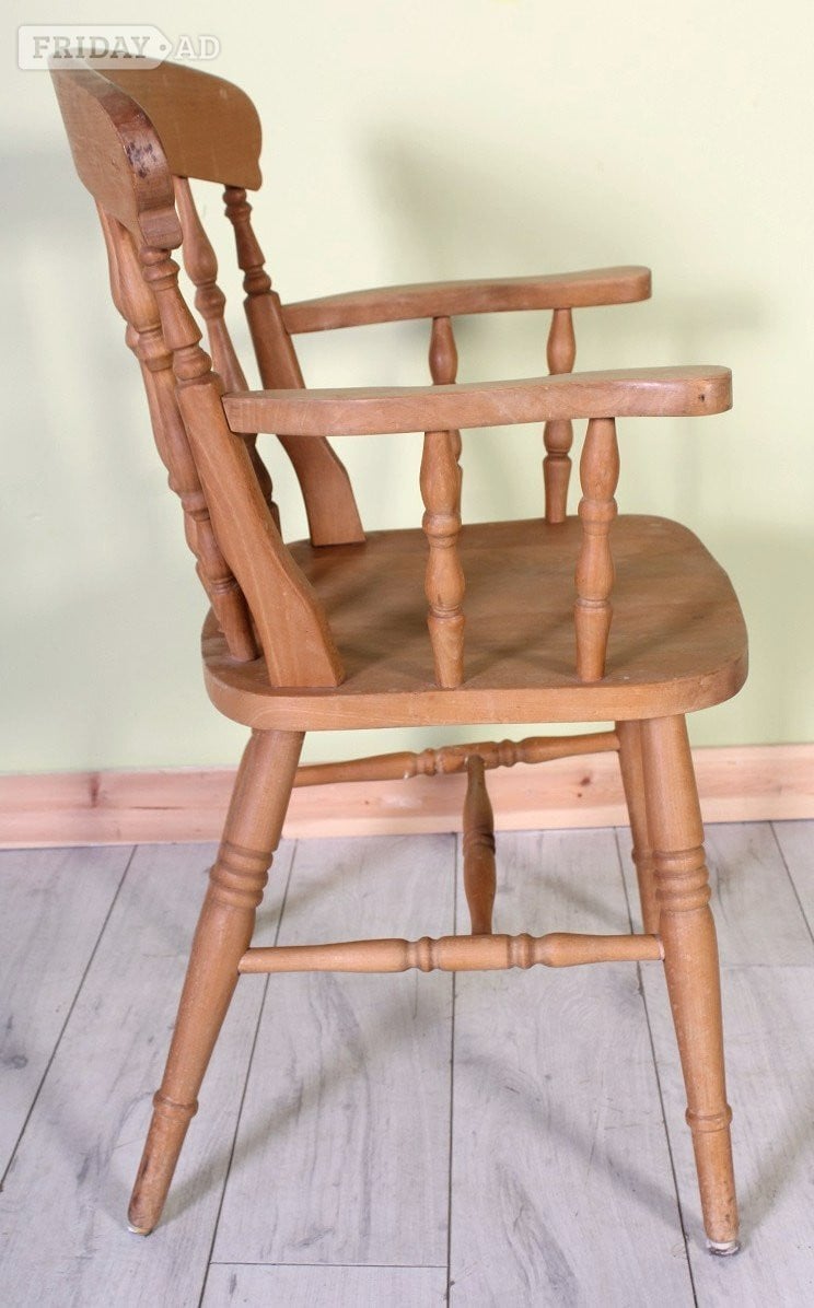 UK Delivery - 2 Second-Hand Beech Country Farmhouse Spindle - Furniture in Hailsham