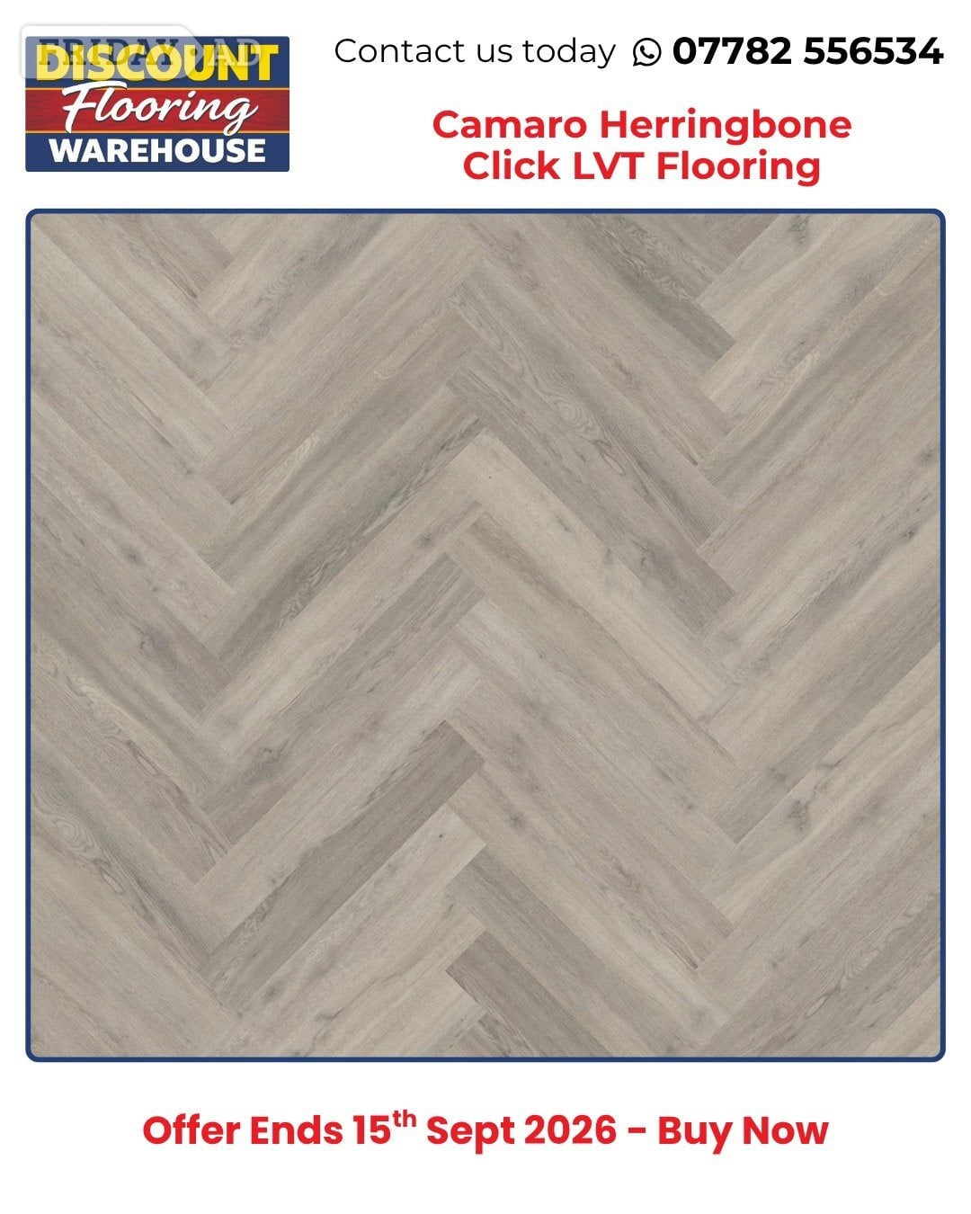 Camaro Herringbone Click LVT Flooring £28.49/m² - Home Decor
