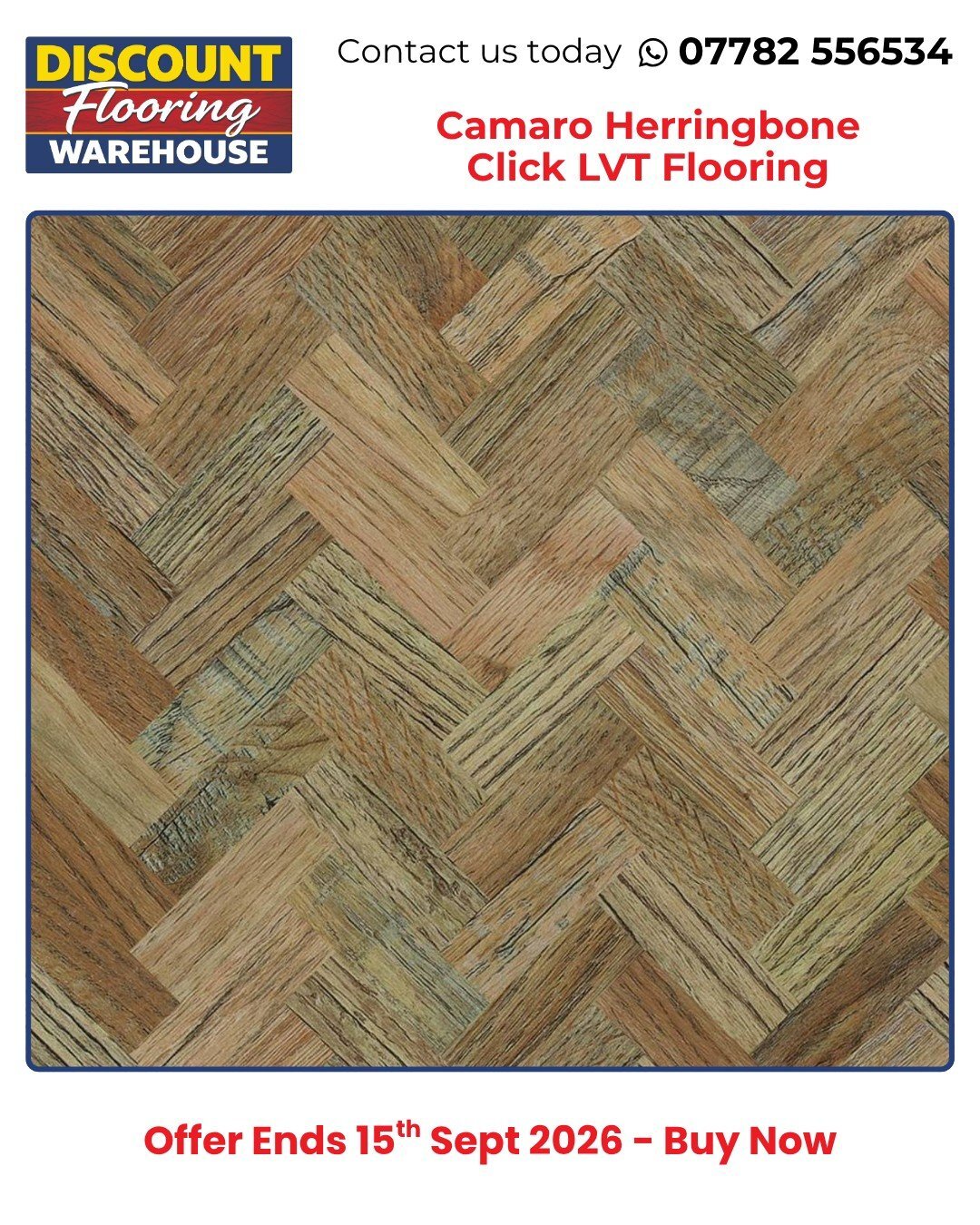 Camaro Herringbone Click LVT Flooring £28.49/m²