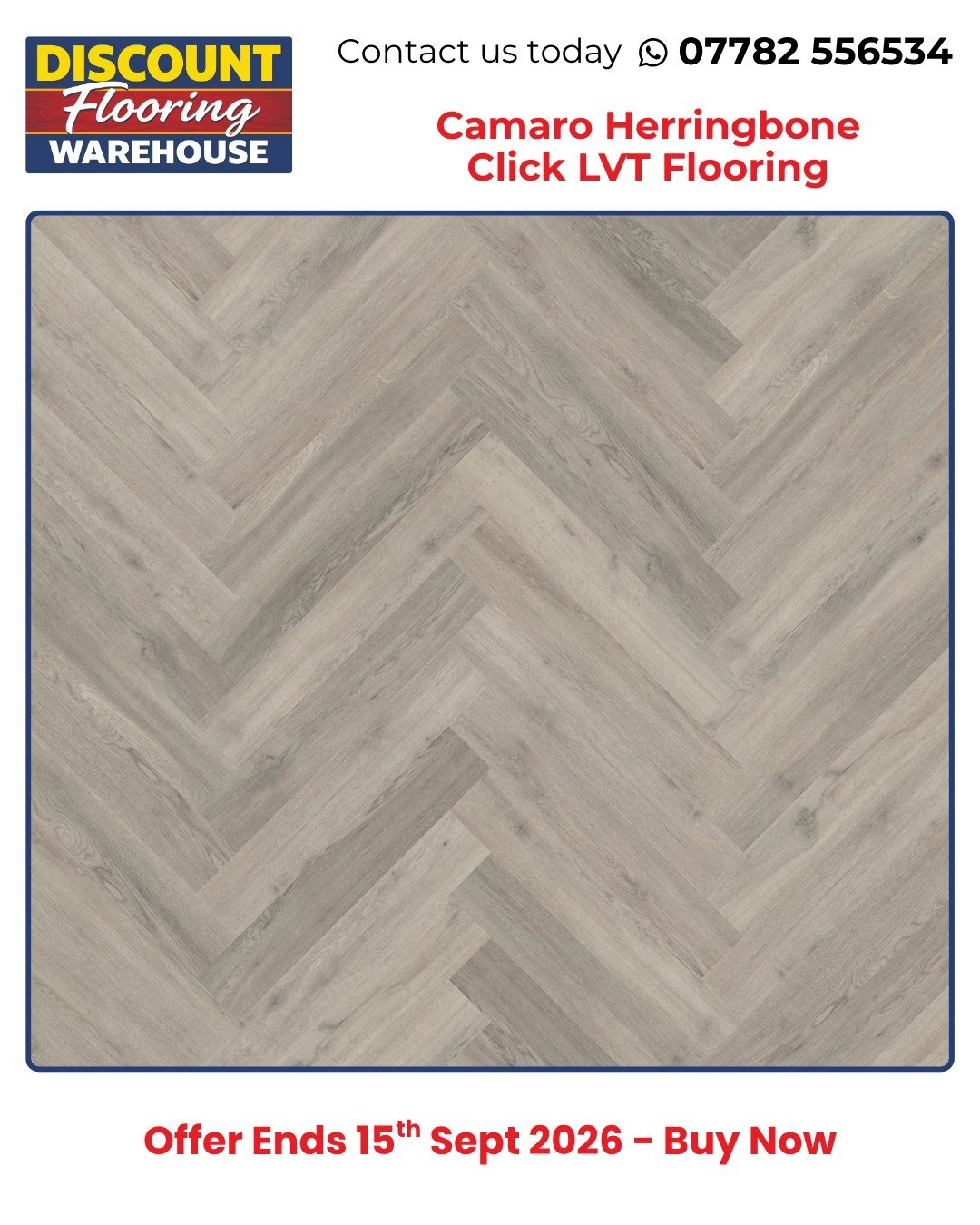 Camaro Herringbone Click LVT Flooring £28.49/m² - Home Decor