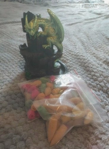 Brighton MYSTICAL DRAGON INCENCE BURNER & 20+ INCENSE CONES