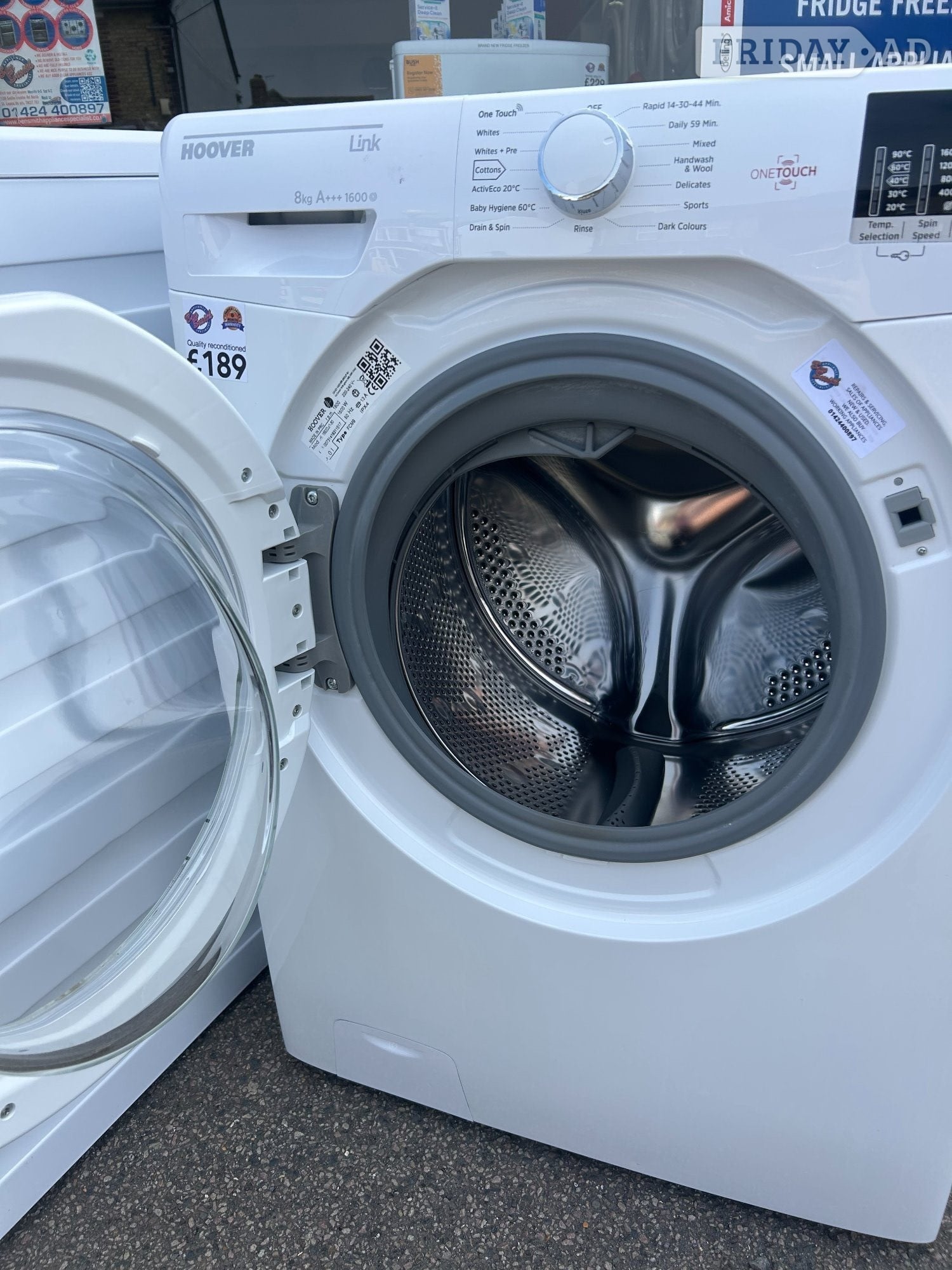 St. Leonards-On-Sea HOOVER- 8KG- 1600 SPIN - WASHING MACHINE