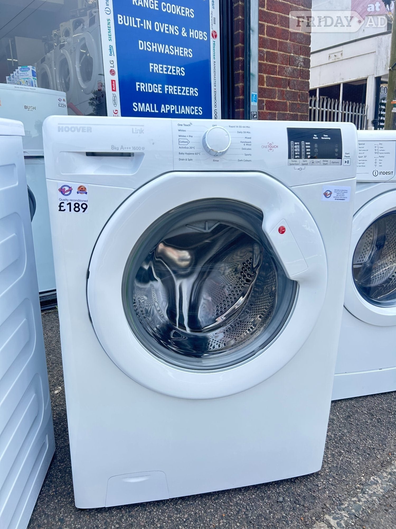 HOOVER- 8KG- 1600 SPIN - WASHING MACHINE - Home Appliances