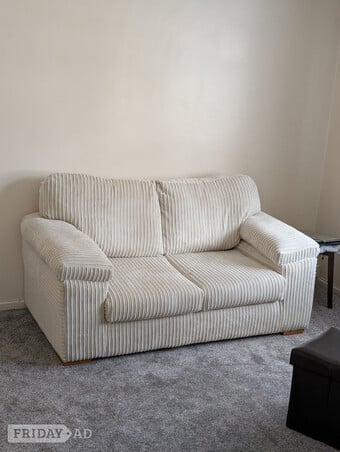 1 week old Cream 2 Seater Sofa! Was £320, selling for £150.
