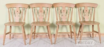 Delivery Options - 4 Second-Hand Beech Country Farmhouse Spindle 
