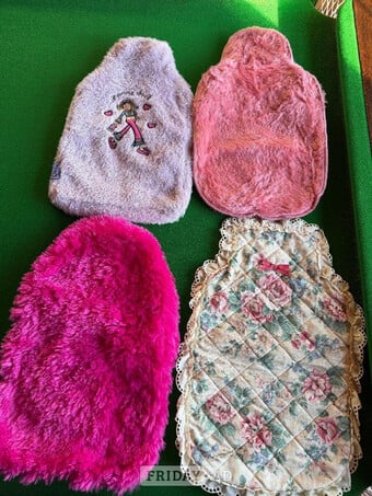Hot water bottle covers, 50p each