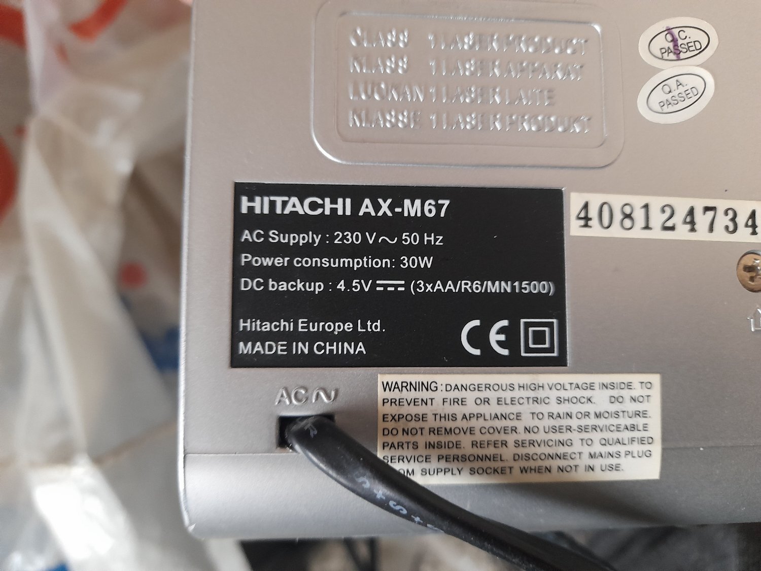 Bristol Hitachi micro CD hifi system 