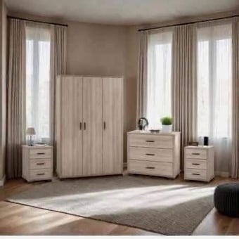 Oliver 3 Door Bedroom Set - Light Oak Effect