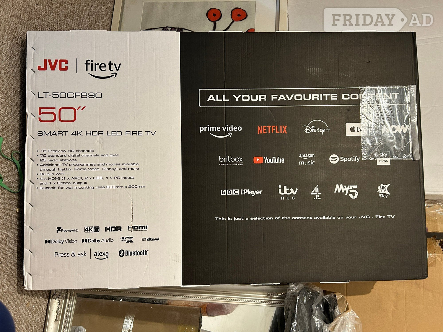 SPARES OR REPAIR - JVC 50" LED TV