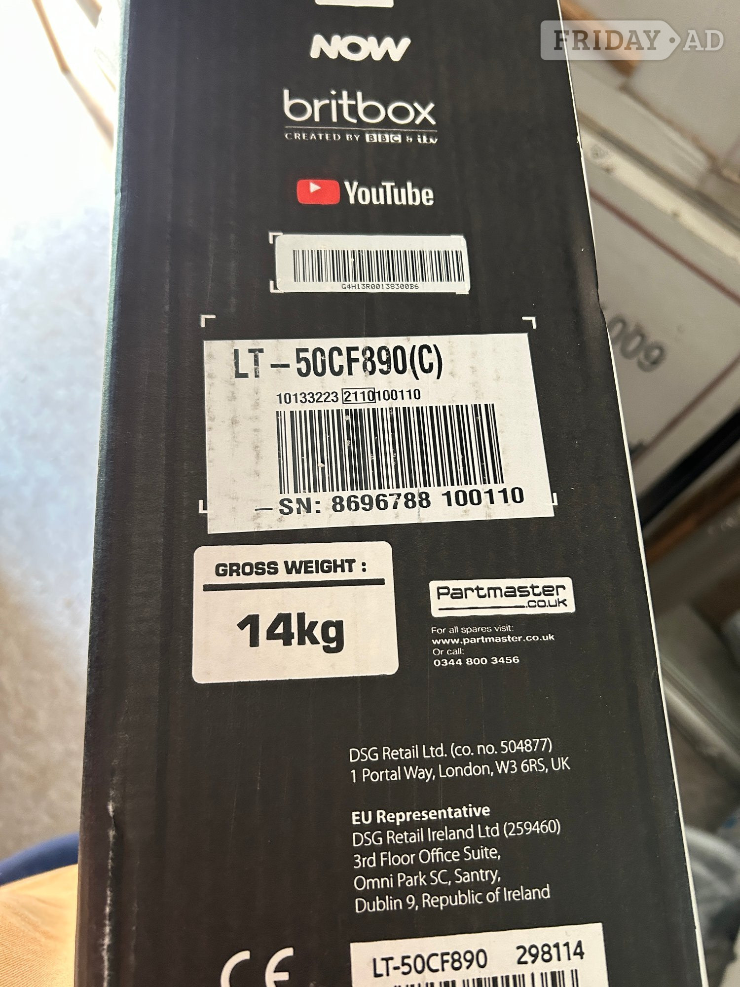 Waterlooville SPARES OR REPAIR - JVC 50" LED TV