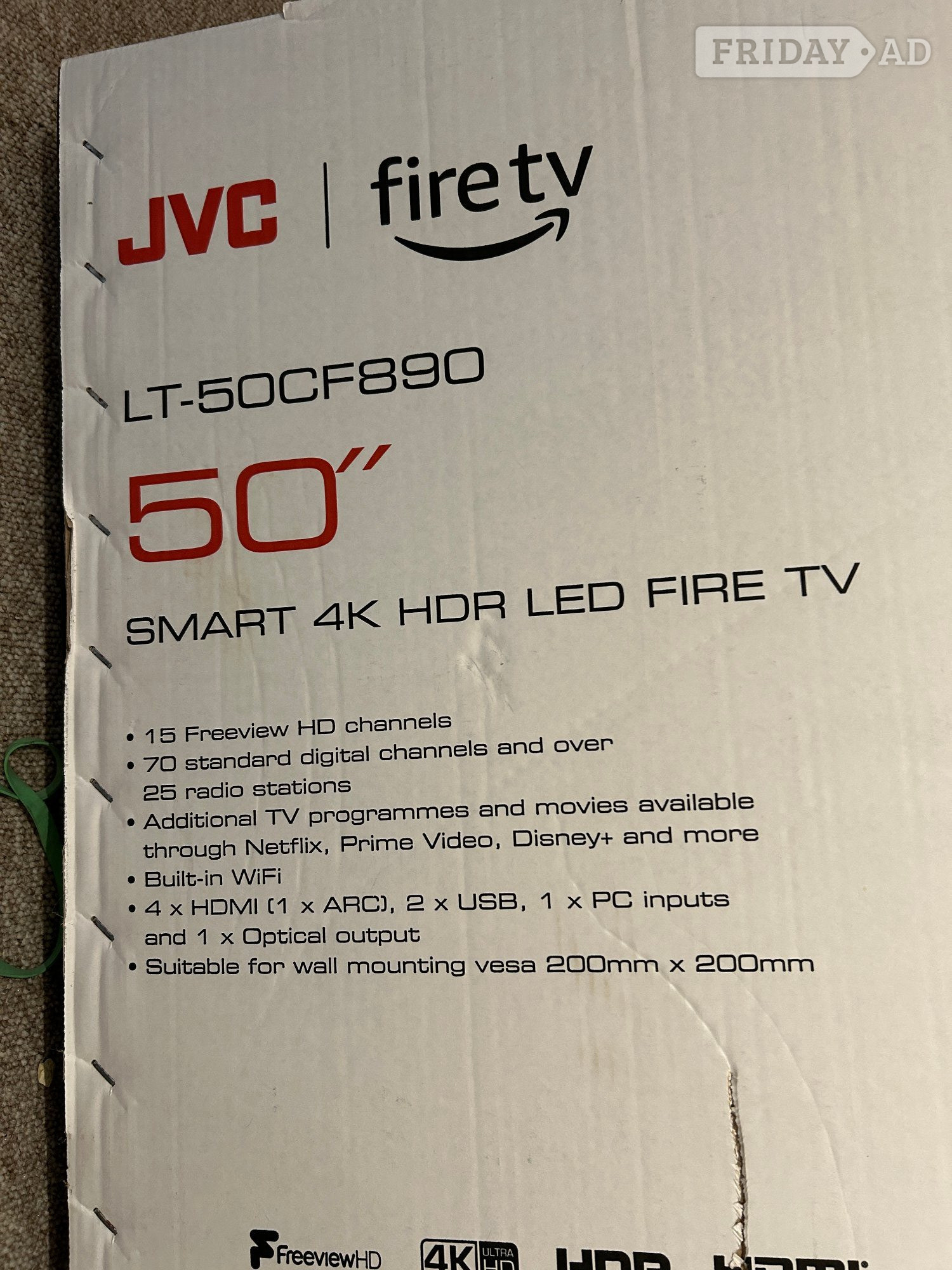 SPARES OR REPAIR - JVC 50" LED TV - Tv, Audio & Cameras in Waterlooville