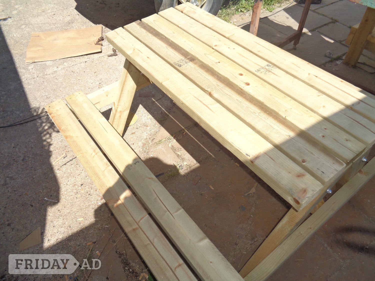 Chichester woodern garden picnic bench hand made
