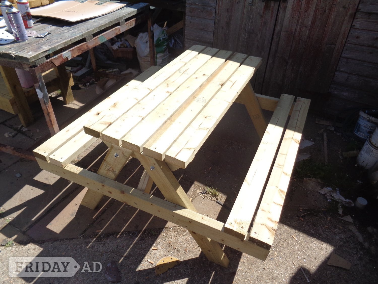 woodern garden picnic bench hand made - Garden in Chichester