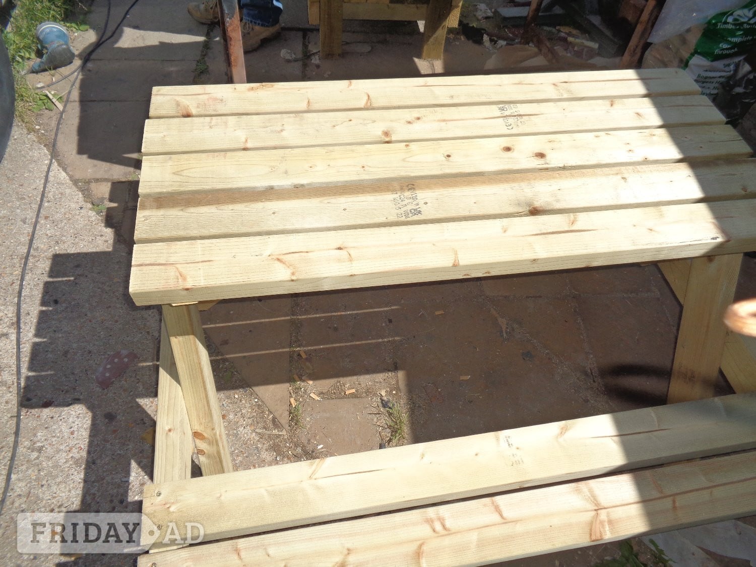 woodern garden picnic bench hand made - Garden
