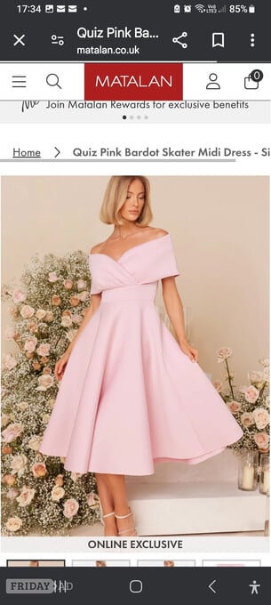 Pink occasion dress