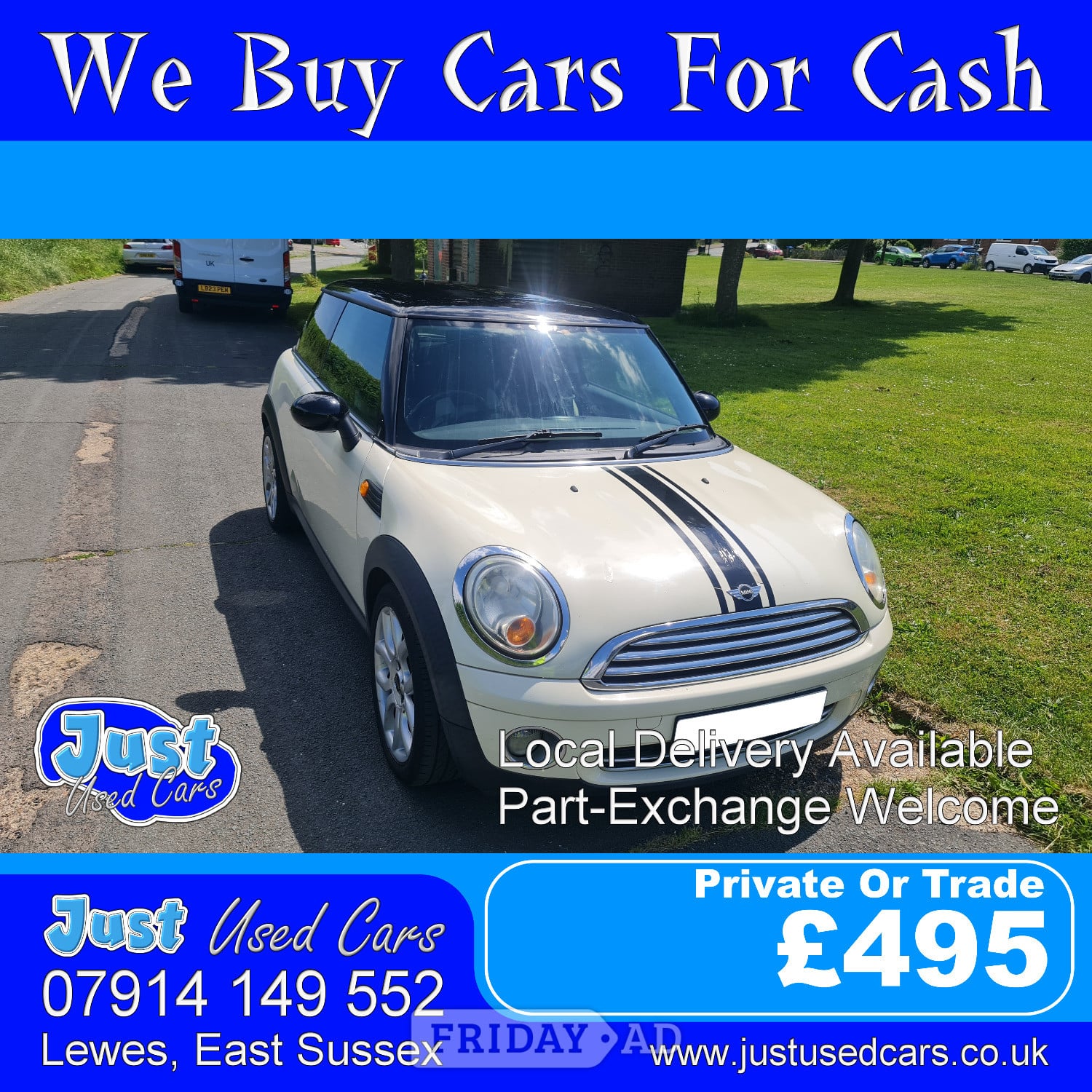 Mini Cooper 1.6 (Manual Petrol)7 Reg 2007 125,789 miles in Lewes