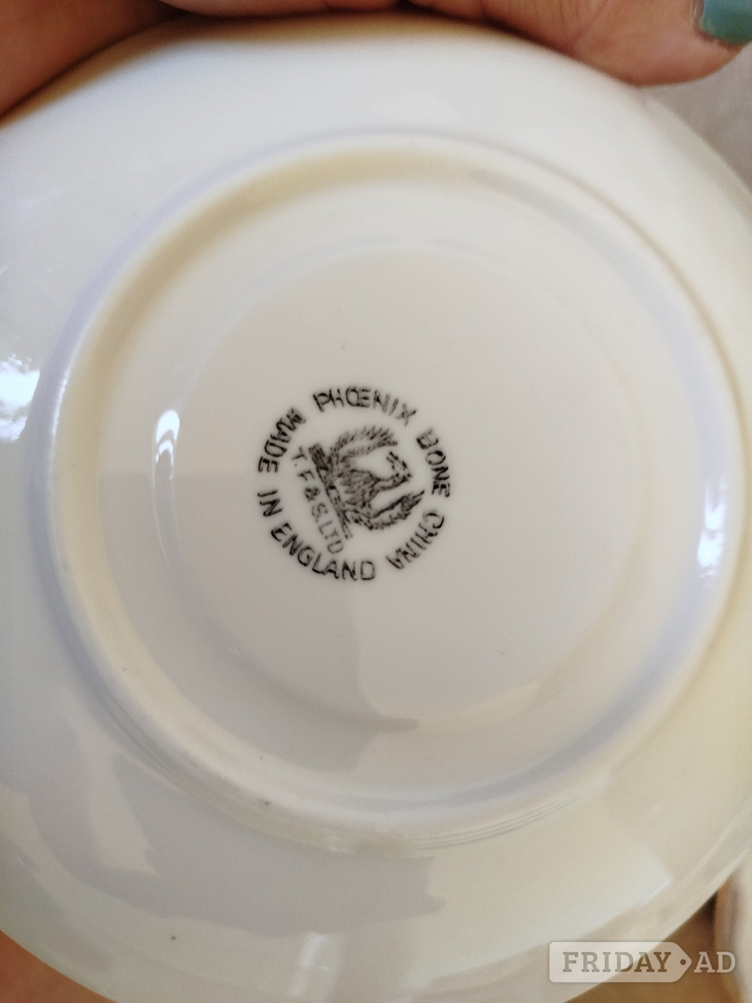 Robertsbridge Lovely Vintage/Antique "Phoenix" bone china 6 cups & saucers