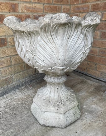 Tulip style concrete Planter