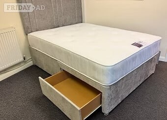 4 FOOT - STRESS FREE MATTRESS 2 drawers & 24 inch headboard
