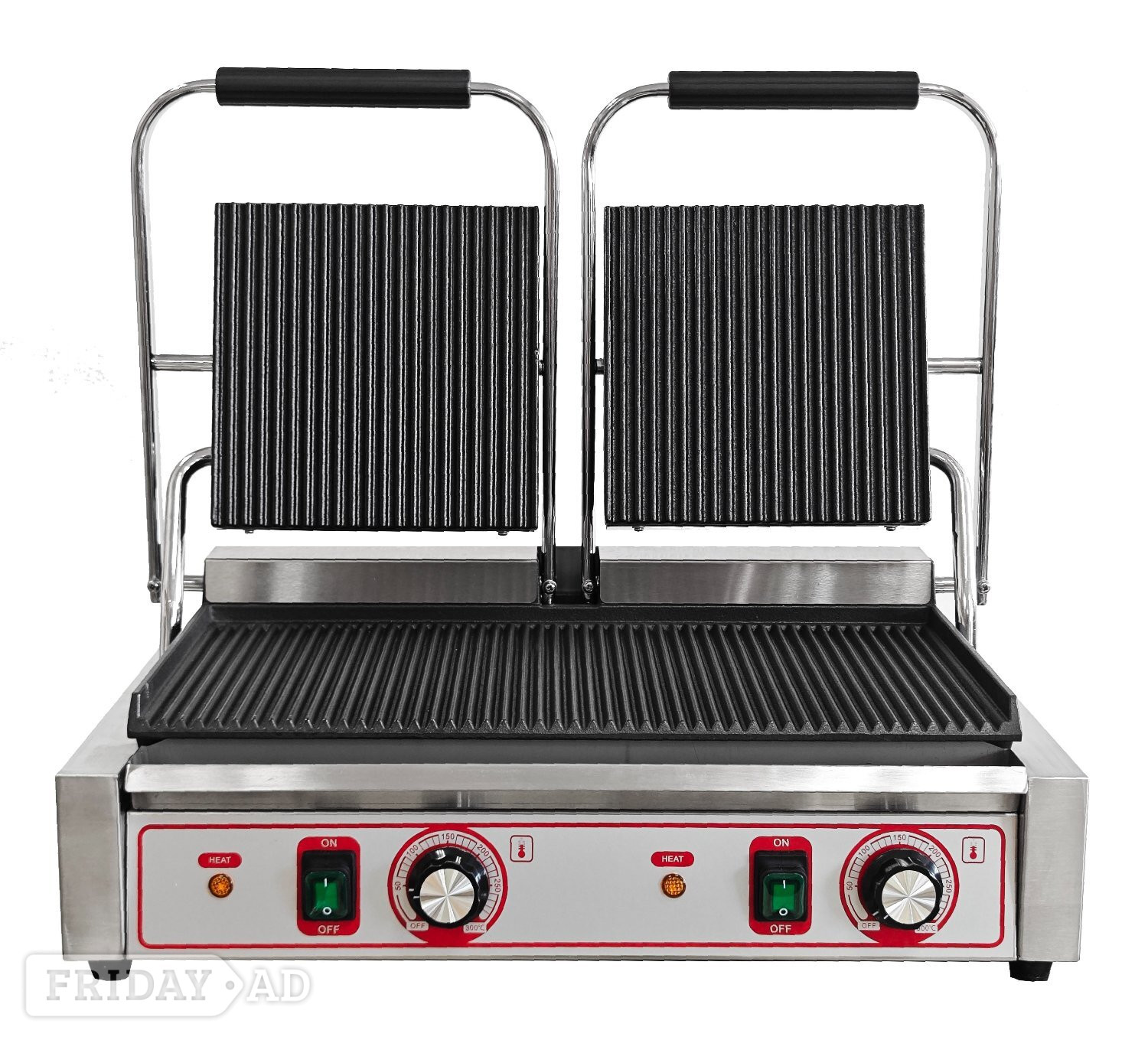 Birmingham Commercial Double Large Panini, Toastie, Baguette press Grill 