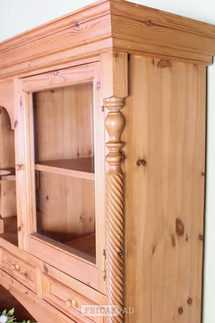 UK Delivery - Large Country Farmhouse Pine Welsh Dresser 4 Spice  - Furniture