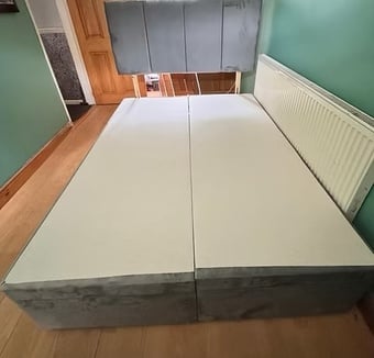 4 FOOT -END LIFT DIVAN OTTOMAN WITH 24 INCH DESIGN HEADBOARD