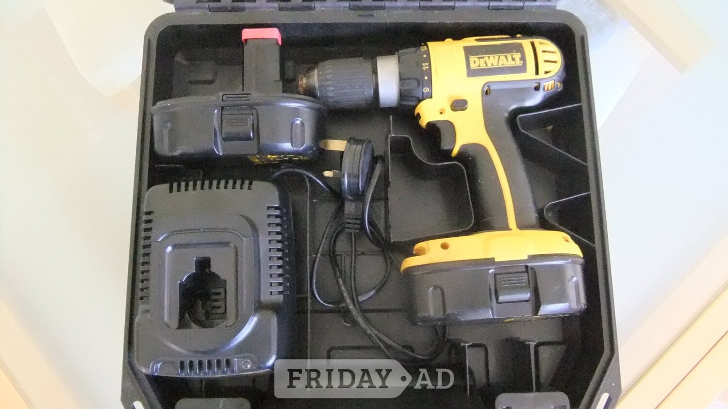 Burgess Hill DeWalt Cordless Combi Drill + charger, batteries and case