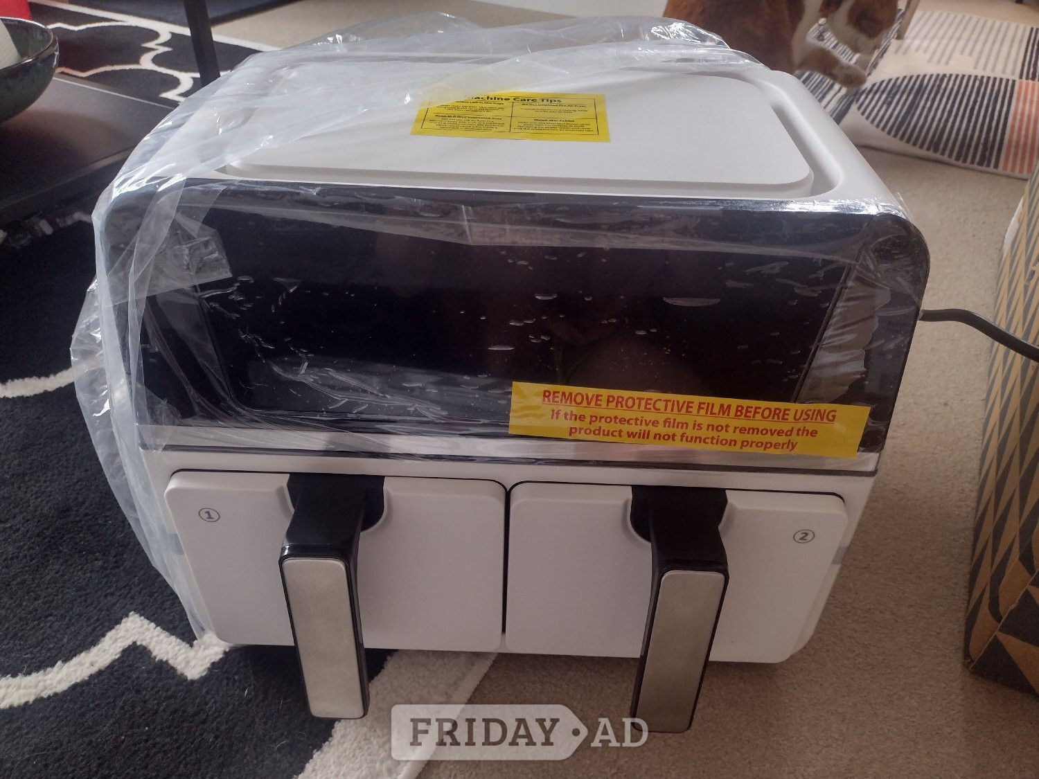New 9L White EMtronics Air Fryer 