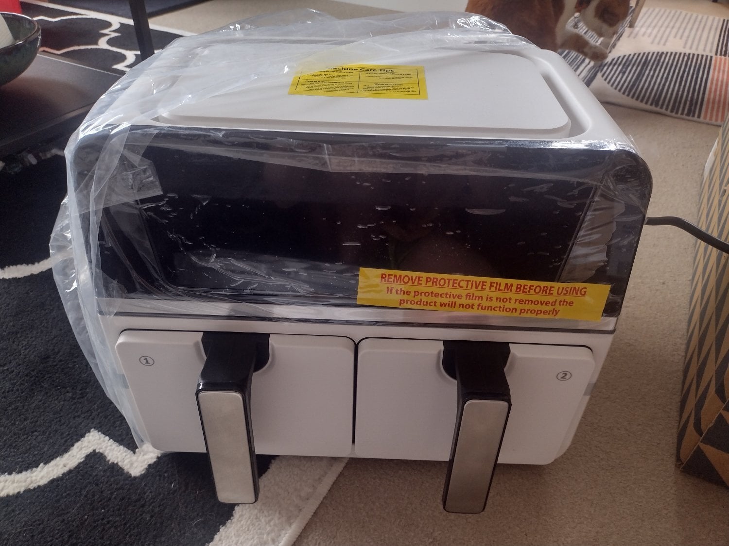New 9L White EMtronics Air Fryer 