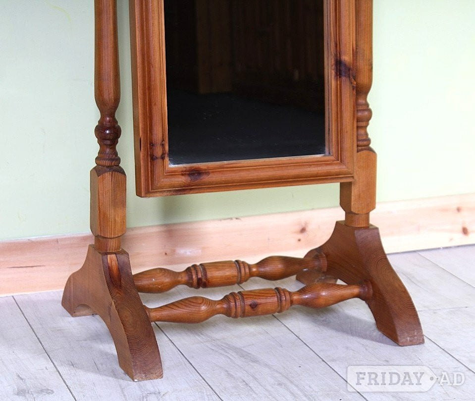 Nationwide Delivery  - Pine Freestanding Bedroom Mirror