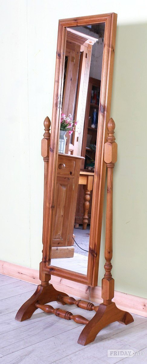 Hailsham Nationwide Delivery  - Pine Freestanding Bedroom Mirror