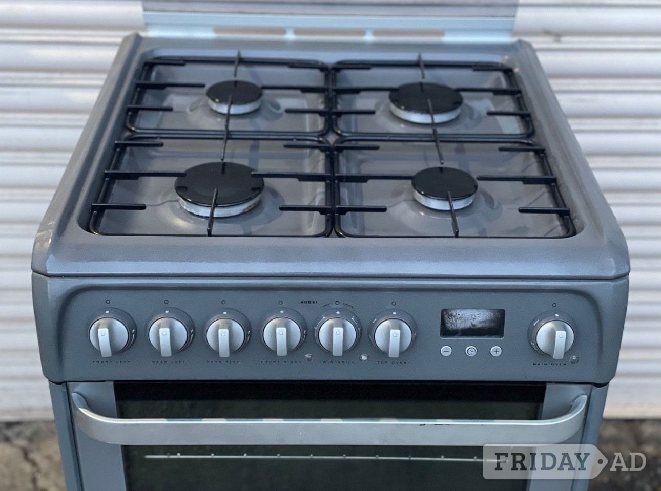 Hotpoint gas cooker 60cm fsd grey double oven 3 months warranty - Home Appliances in Romford