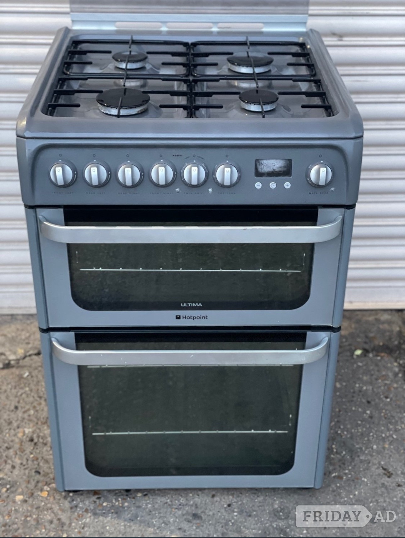 Hotpoint gas cooker 60cm fsd grey double oven 3 months warranty - Home Appliances